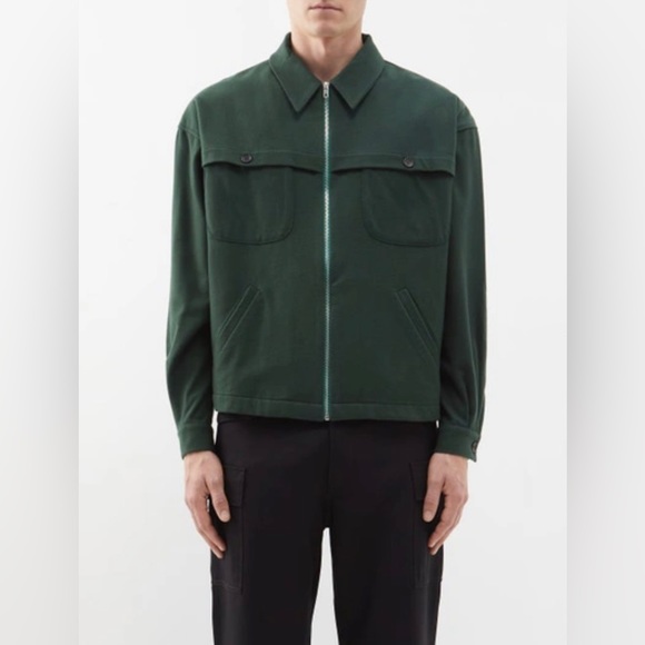 Winnie Wool Blend Flannel Blouson in Green NEW - Picture 7 of 16